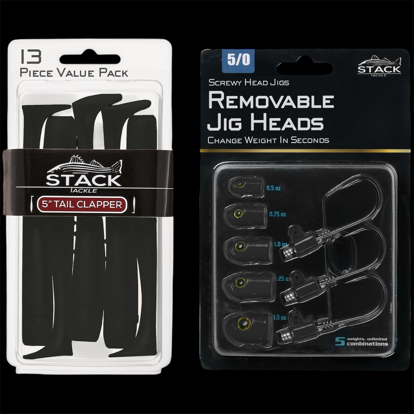 Screwy Head Jigs + Tail Clapper Bundle Pack